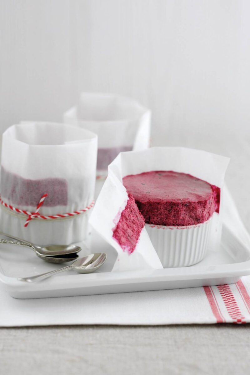 Chilled Blackberry Soufflés