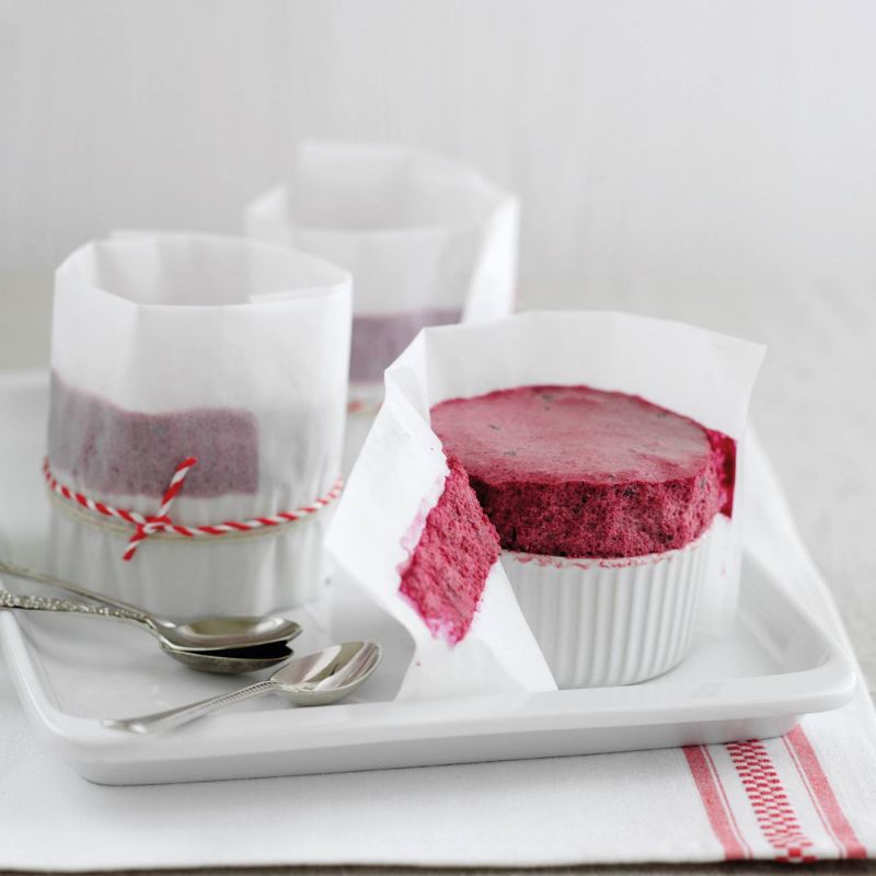 Chilled Blackberry Soufflés