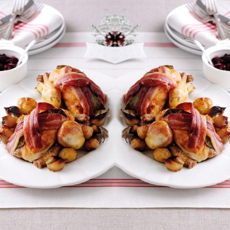 Roast Poussin With Blackberry Cumberland  Sauce