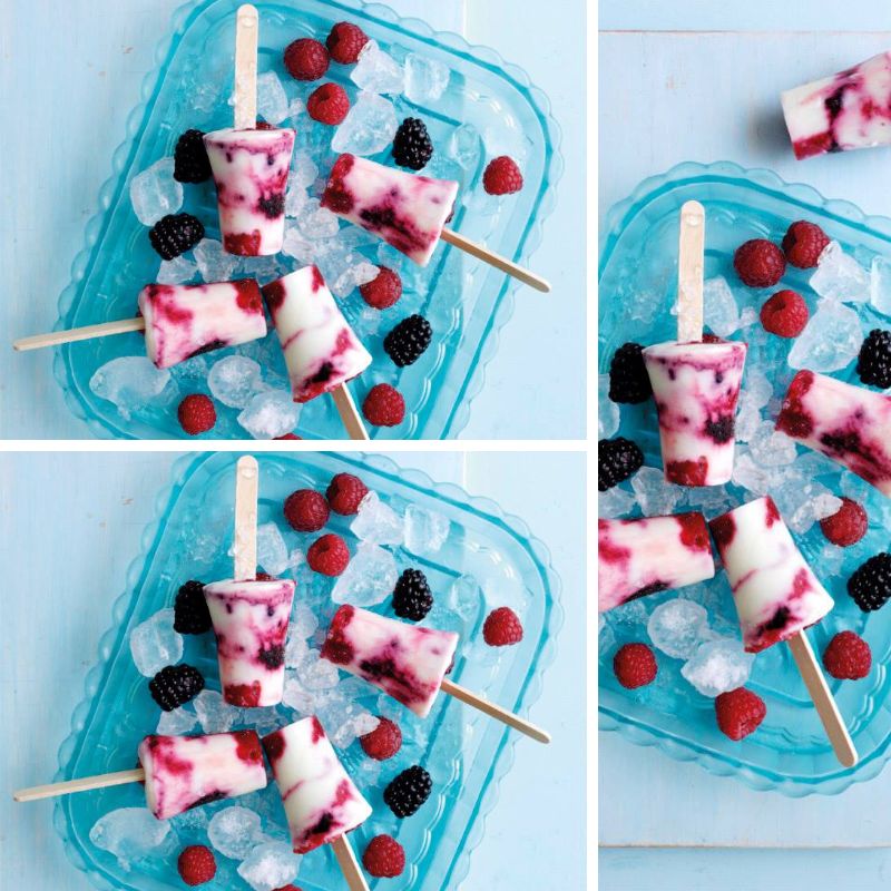 Summer Berry Swirled Lollies