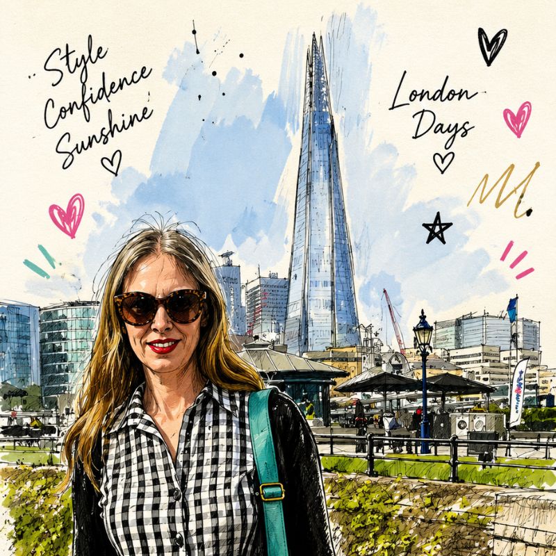 How I Styled A Black And White Gingham Dress Over 40
