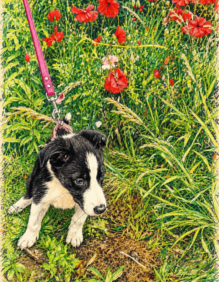 Mollie The Border Collie Photo Shoot Puppies And Poppies: Such A Beautiful Combination.