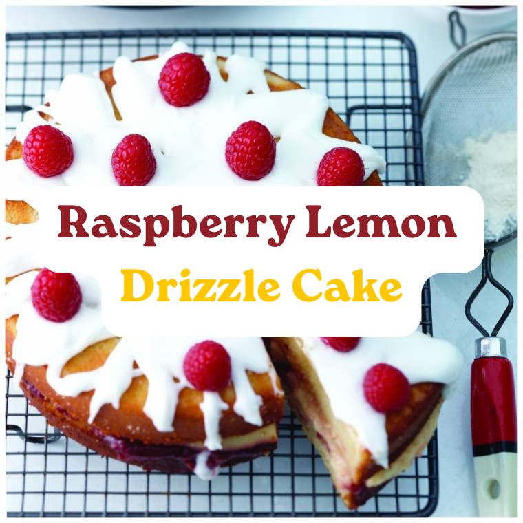 Raspberry Lemon Drizzle Cake