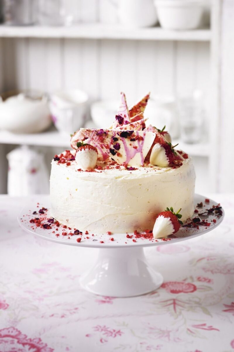 Martha's Strawberry, Champagne And Rose Cake 