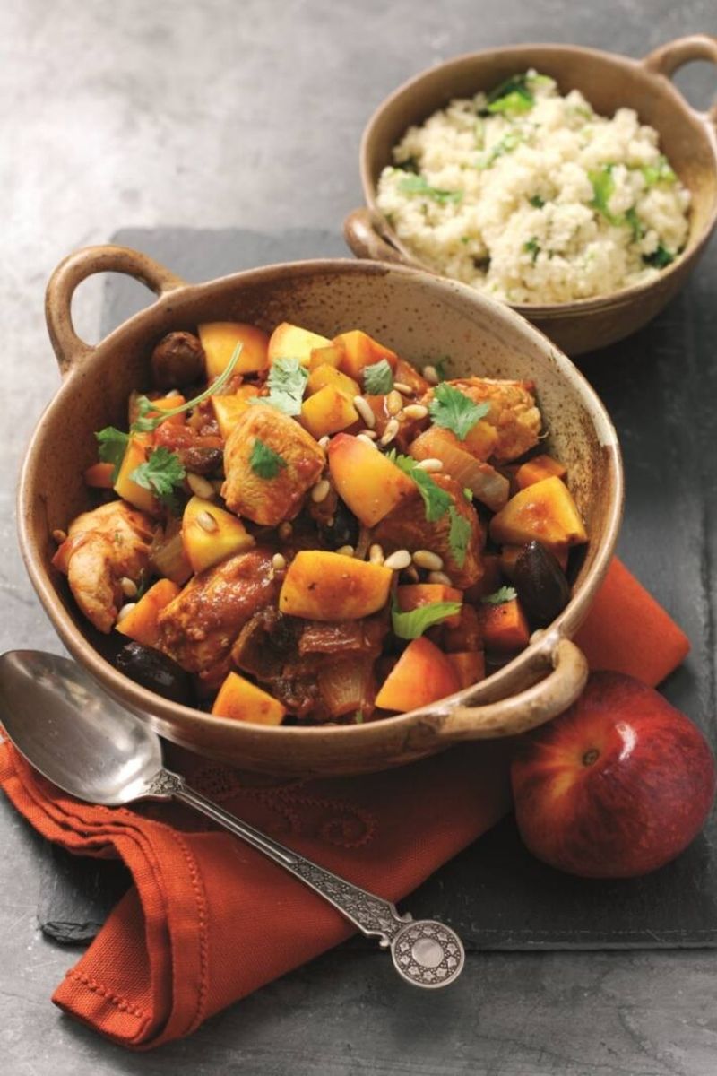 African Peach And Chicken Tagine Recipe African Peach And Chicken Tagine Recipe