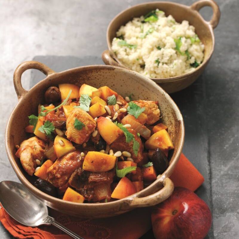 African Peach And Chicken Tagine Recipe African Peach And Chicken Tagine Recipe