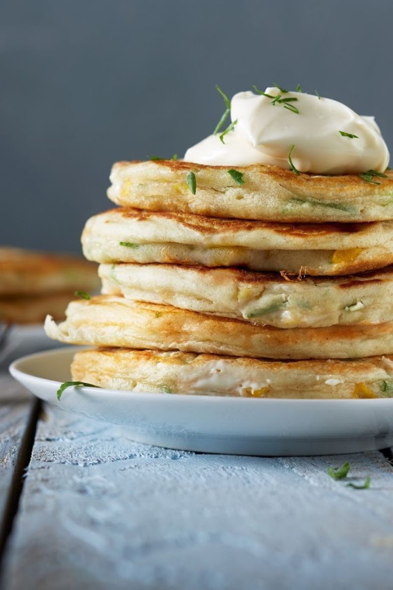 Cheese And Sweetcorn Savoury Pancakes To Try Out