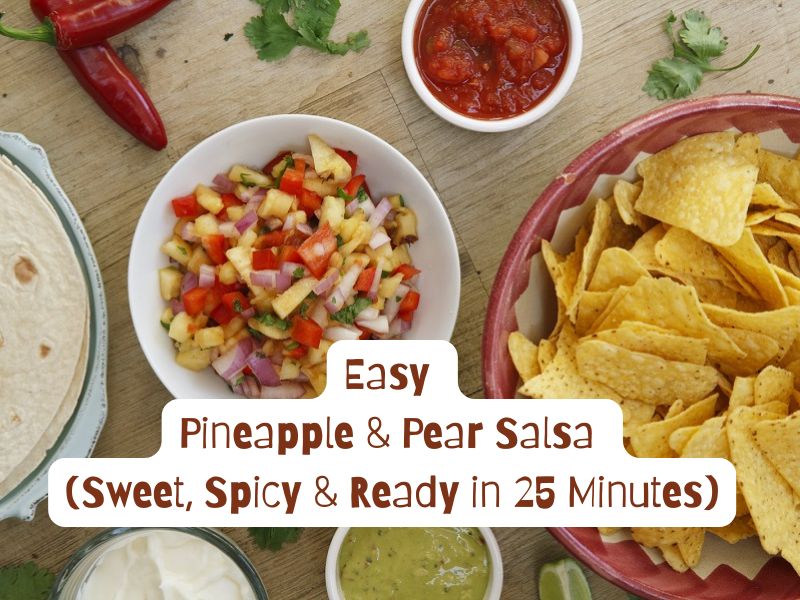 Easy Pineapple & Pear Salsa (Sweet, Spicy & Ready in 25 Minutes)