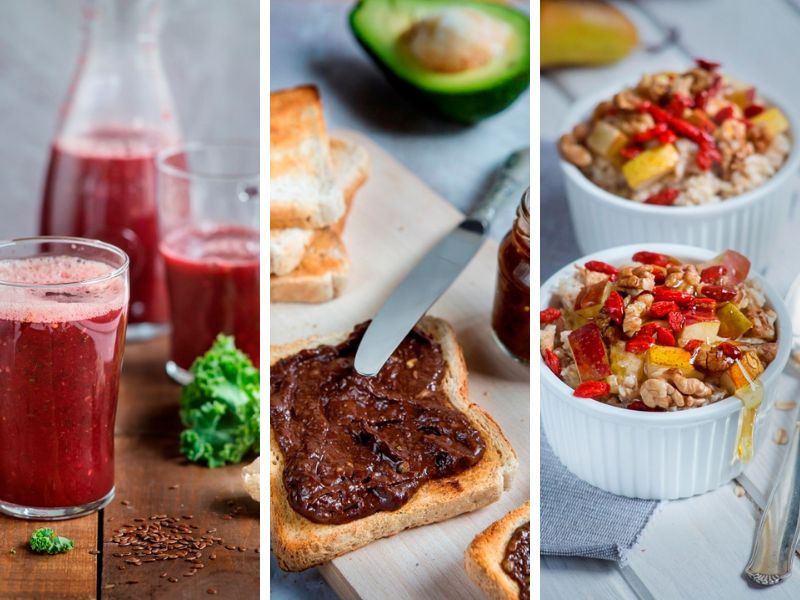 Barleycup Kale Beetroot Smoothie, Avocado Cocoa Spread And Energising Porridge