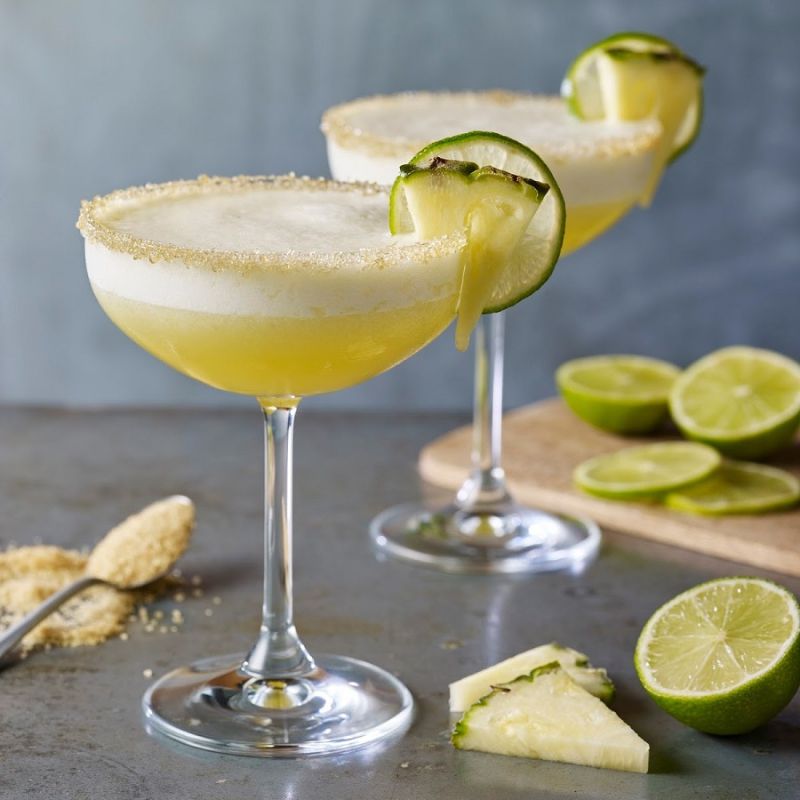 Easy Frozen Pineapple Margarita (With Demerara Sugar Twist