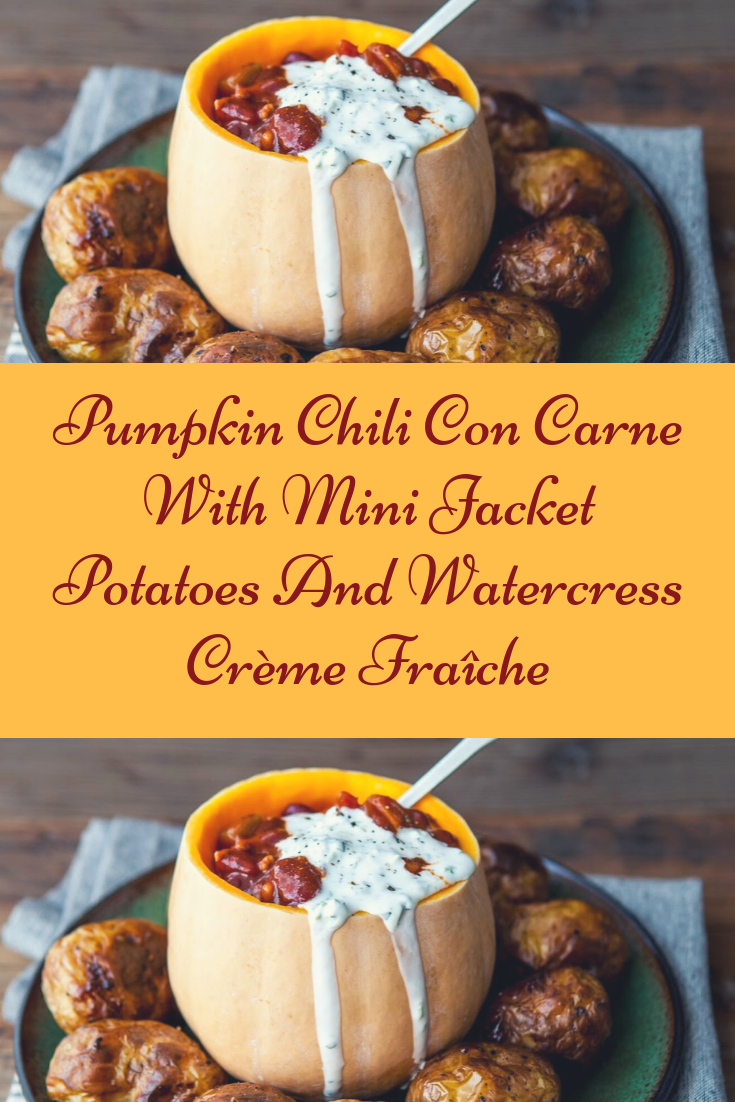 Pumpkin Chili Con Carne With Mini Jacket Potatoes