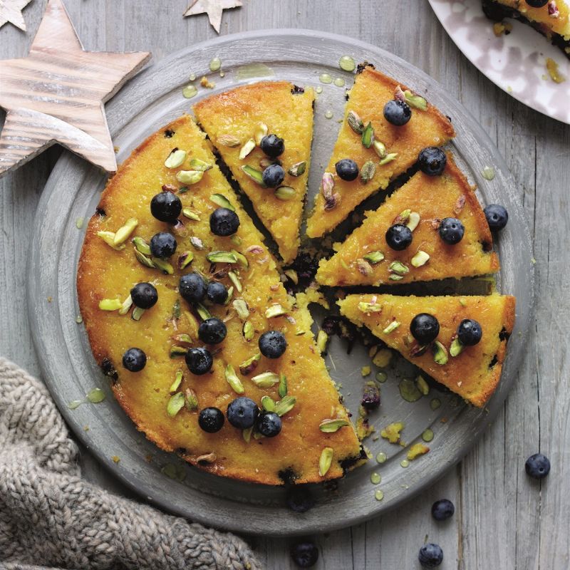 How To Make A Blueberry, Orange And Polenta Cake