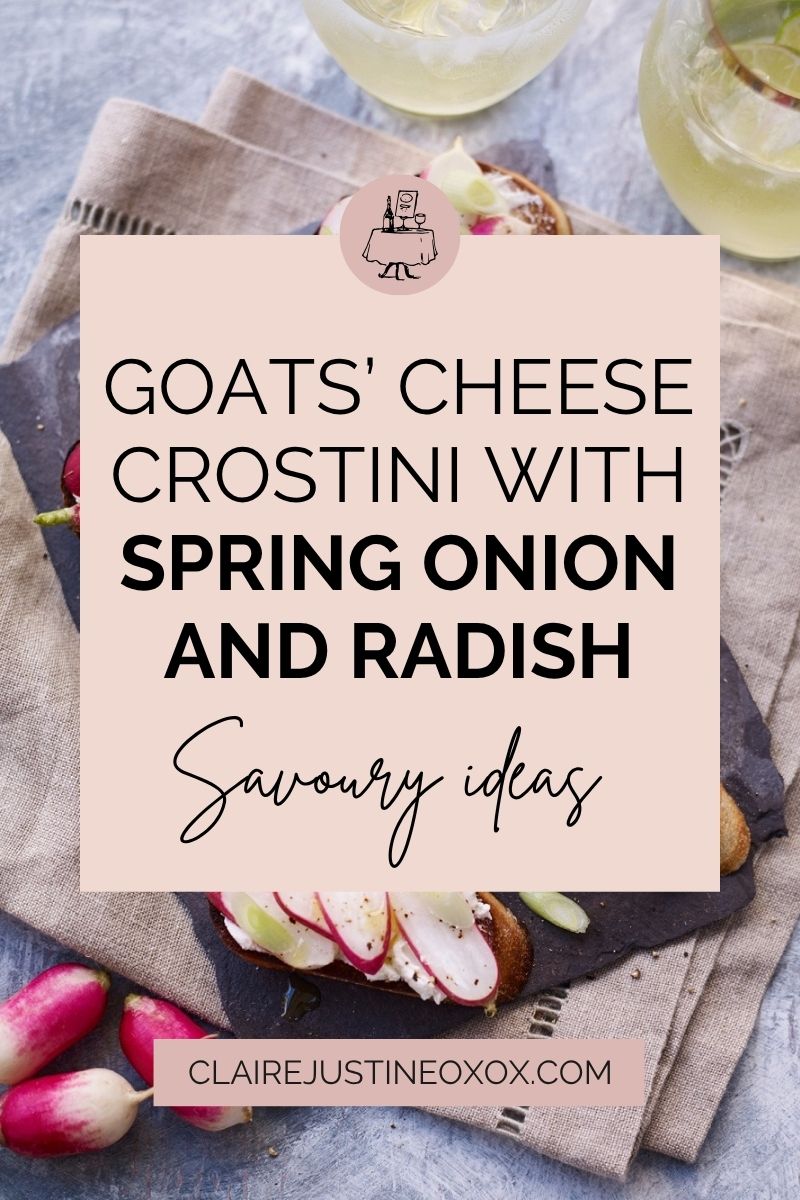 Goats’ Cheese Crostini With Spring Onion And Radish