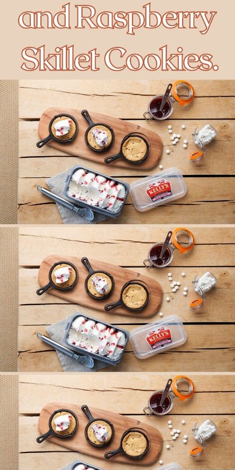 White Chocolate And Raspberry Skillet Cookies