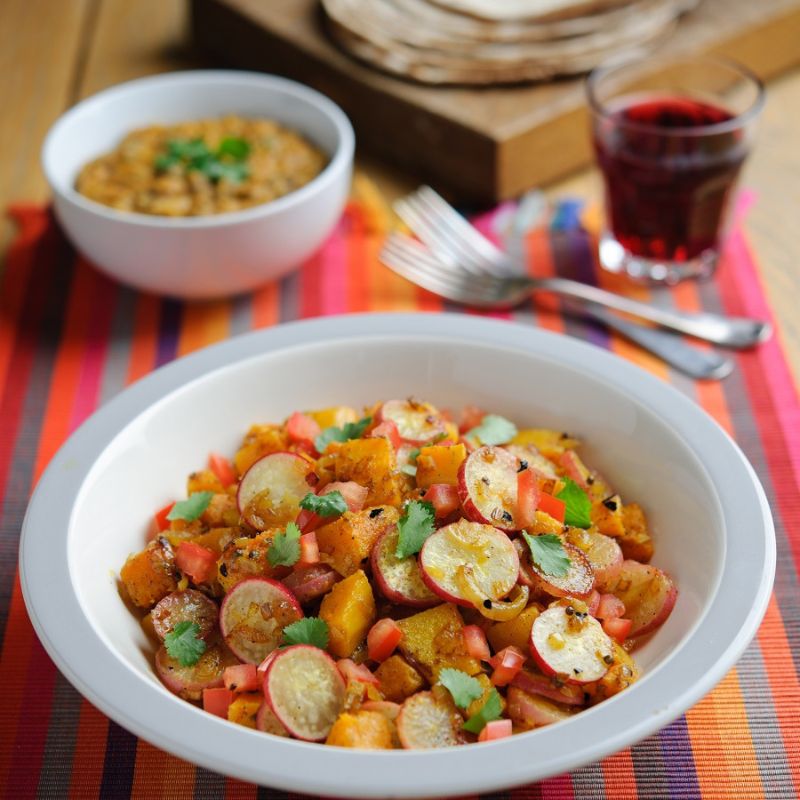 How To Make Indian Spiced Radishes And Pumpkin