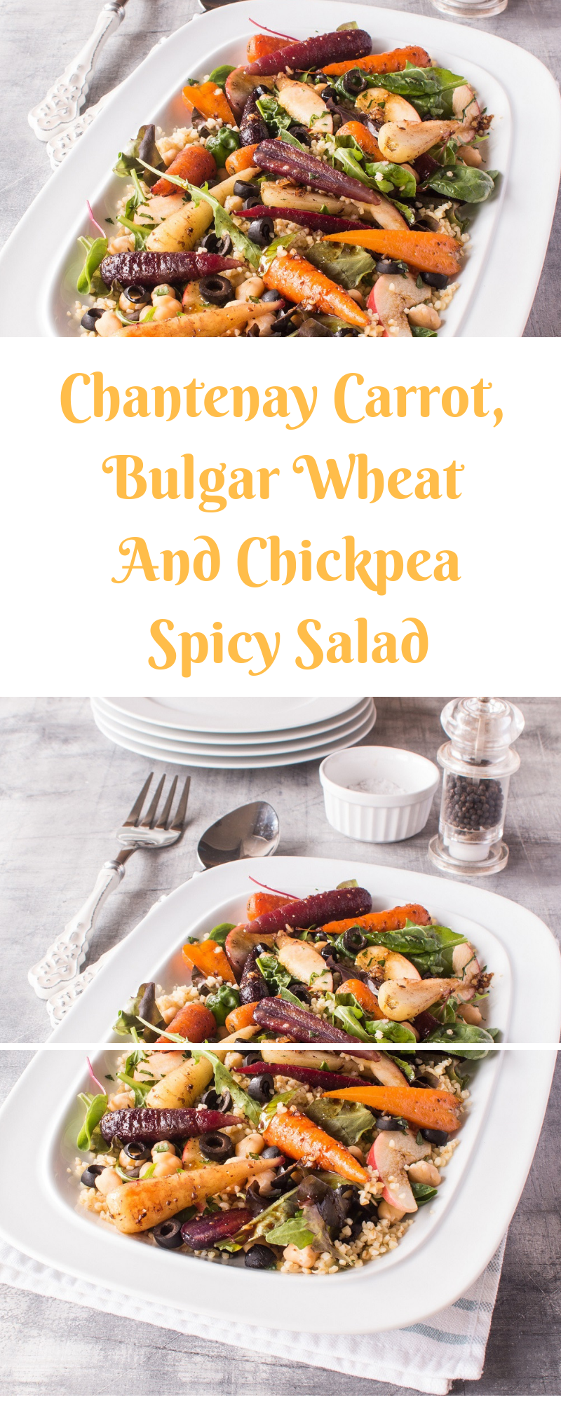 Chantenay Carrot, Bulgar Wheat And Chickpea Spicy Salad