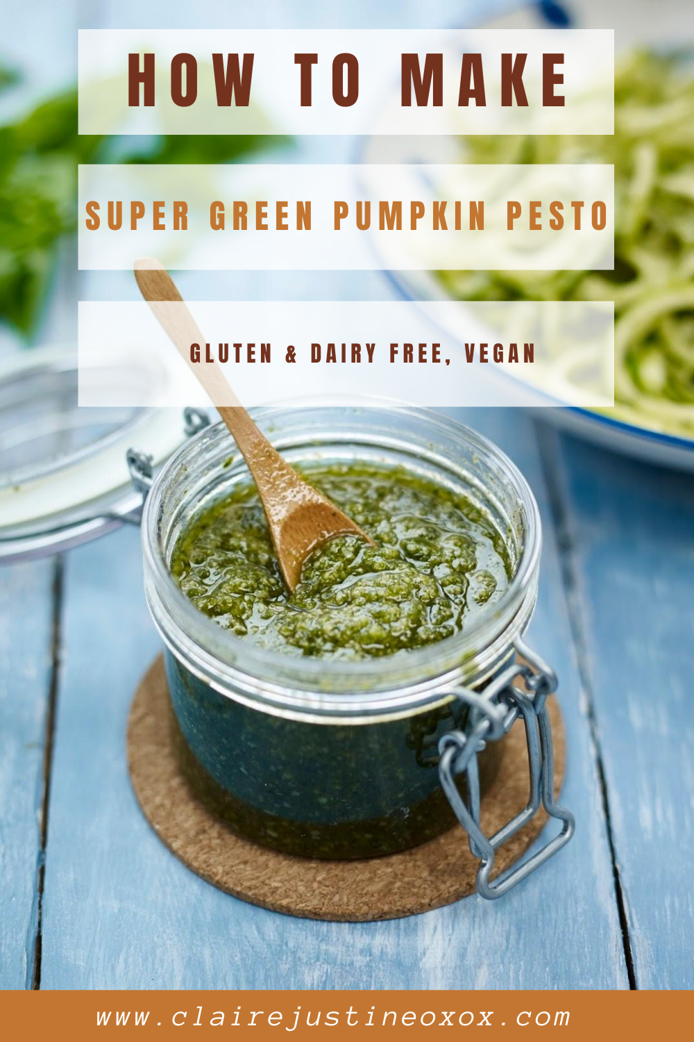 Super Green Pumpkin Pesto: Gluten & Dairy Free, Vegan