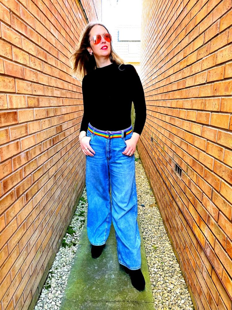 How To Style A Retro Rainbow Print D Buckle