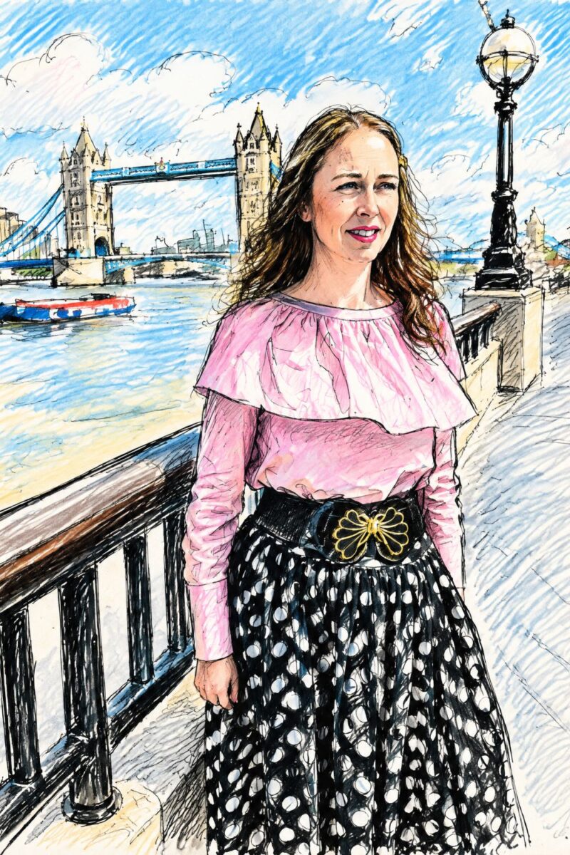 How To Style A Pink Shirt With A Black Polka Dot Skirt Black Polka Dot Skirt