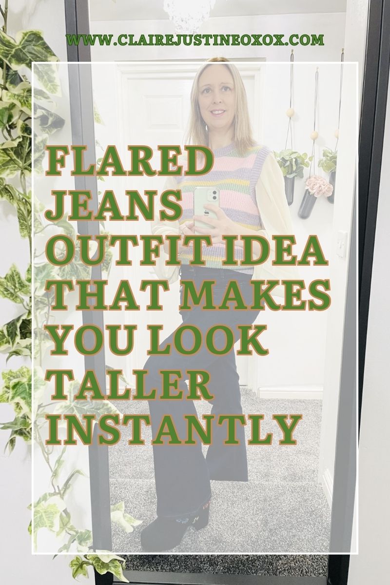 Flared Jeans Outfit Idea That Makes You Look Taller Instantly