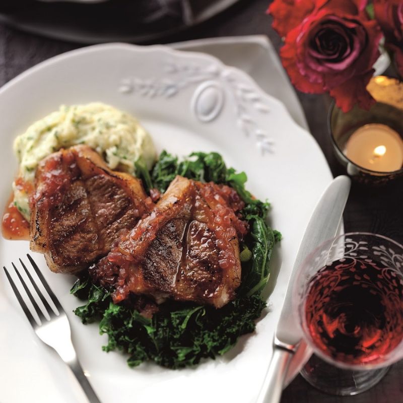 Lamb Valentine Steaks With Redcurrant And Orange Sauce