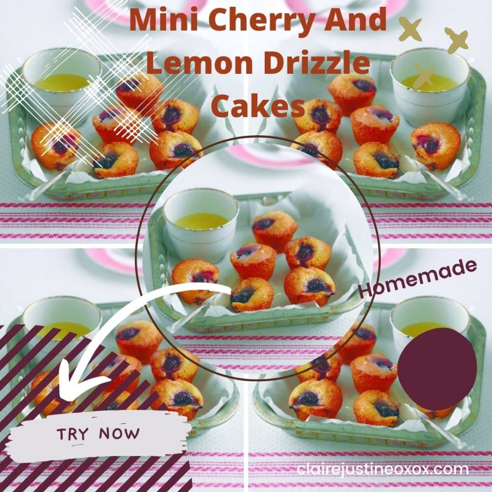 Mini Cherry And Lemon Drizzle Cakes
