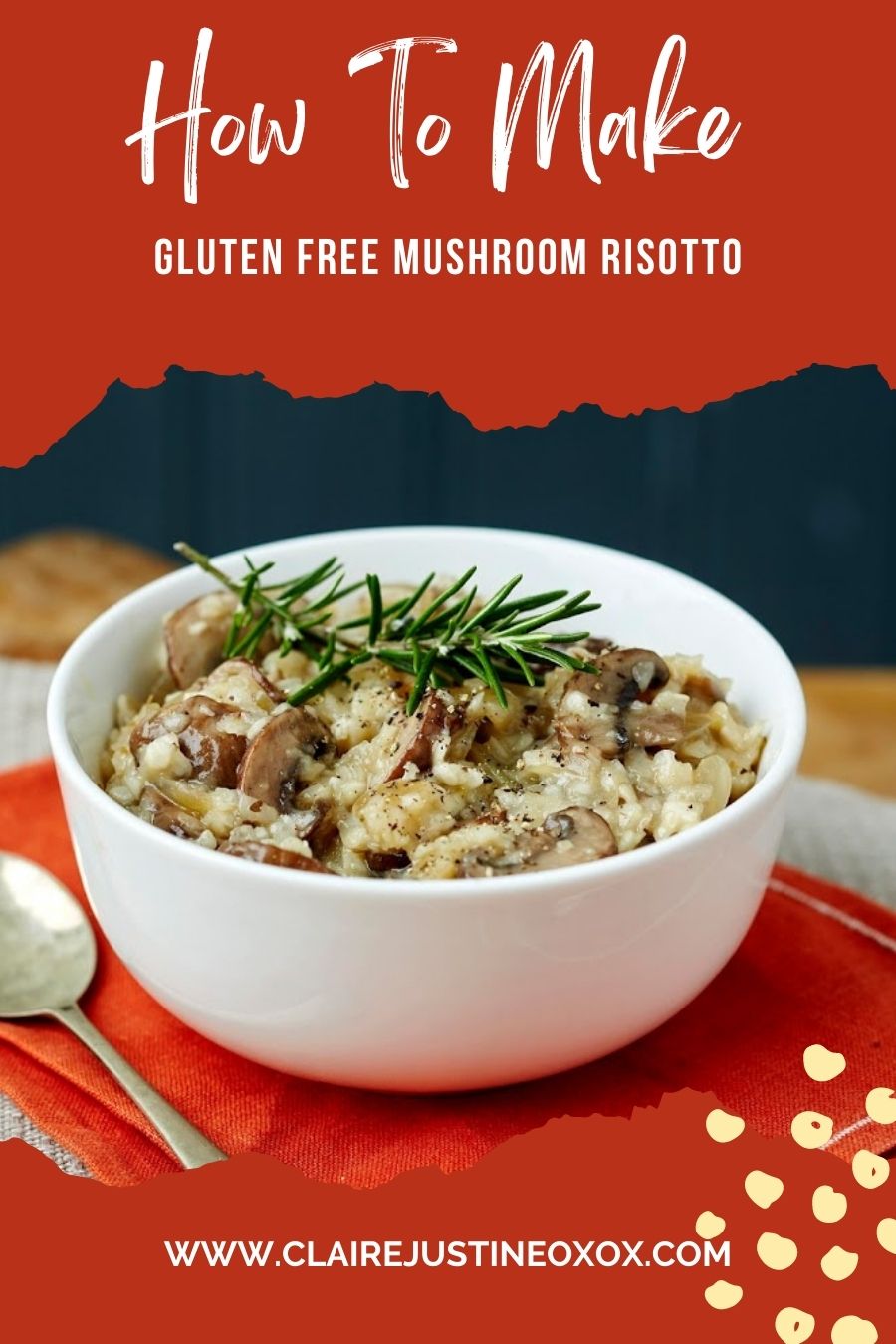 Gluten Free Mushroom Risotto.