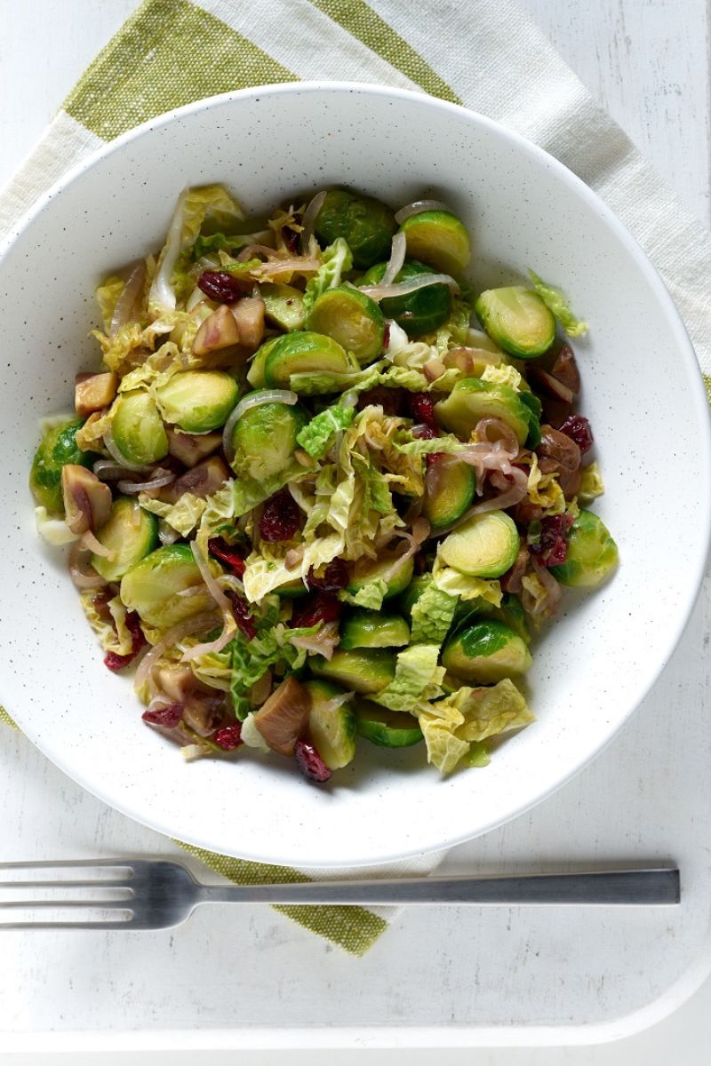 Sprout, Cabbage & Cranberry Stir Fry