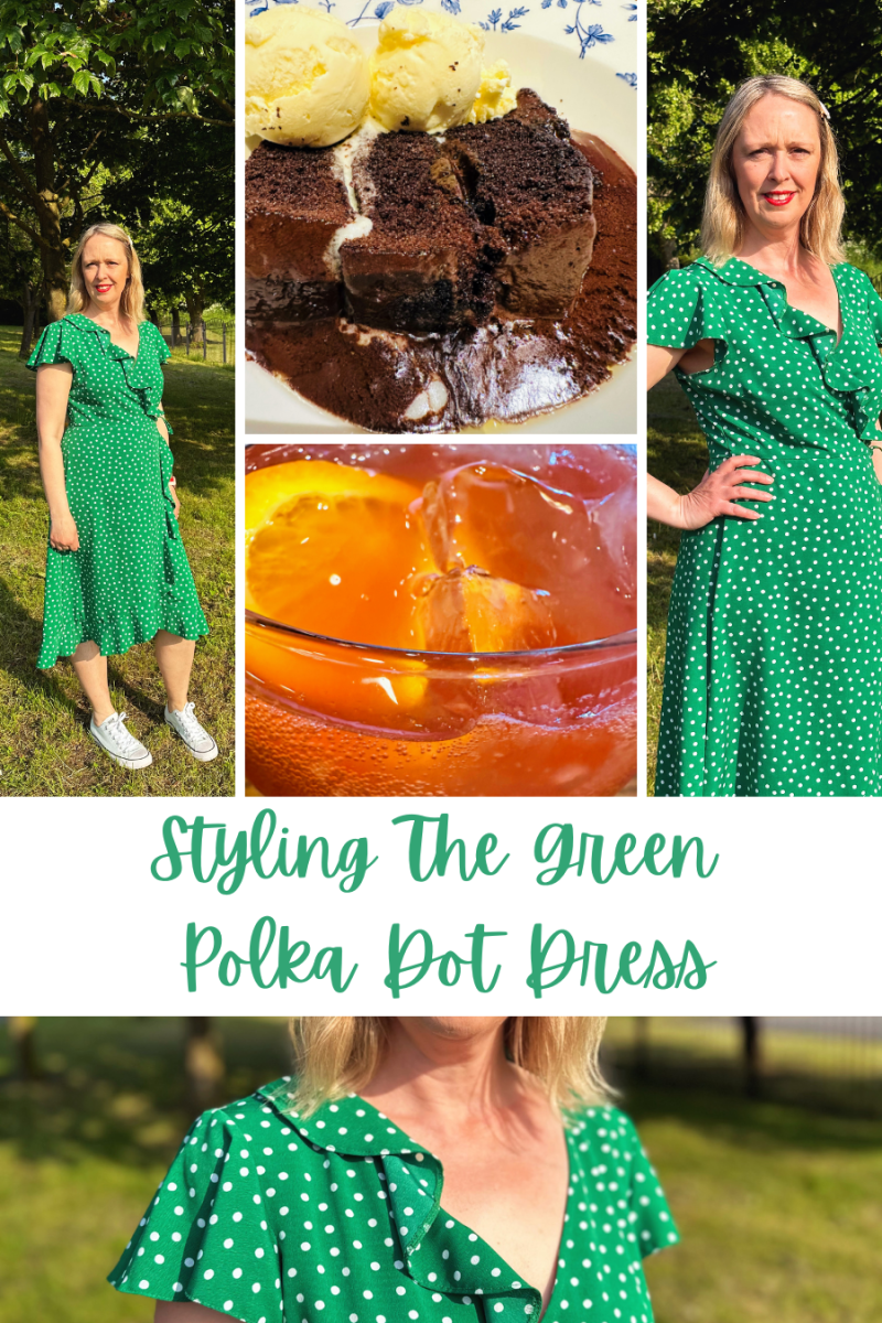 Green Dress with Polka Dots