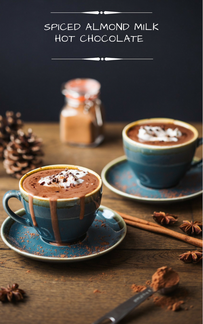 Spiced Almond Milk Hot Chocolate Claire Justine