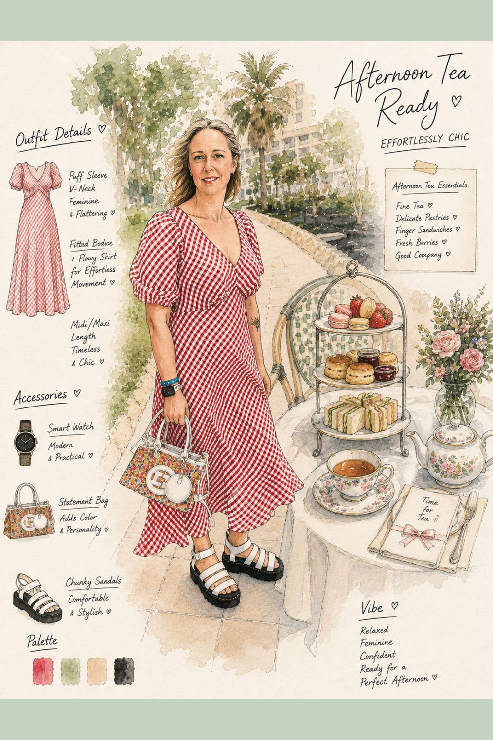 How I Styled A Red And White Gingham Dress With Dr. Martens Sandals In My 50s. 10 Yummy Homemade Cookie Recipes To Bake For Afternoon Tea.
