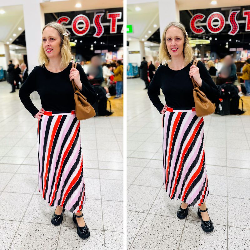 How To Rock A Colourful Pleated Skirt