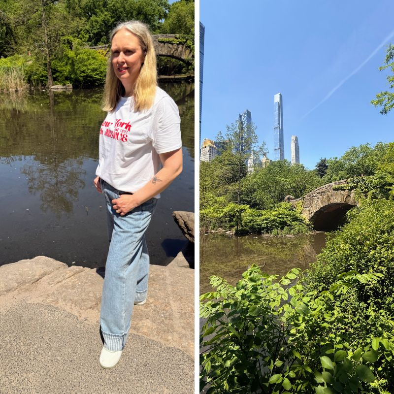 Central Park Style Diaries: Wearing Wide Leg Turn Up Jeans After 50
