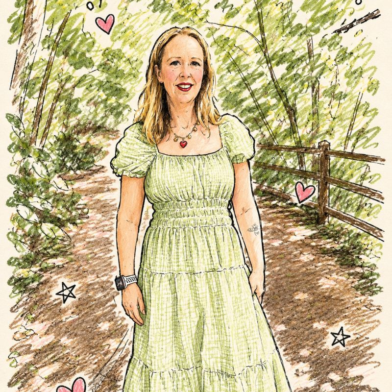 Timeless Green Gingham Outfit Idea For Women Over 50