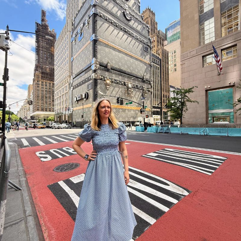 How I Styled A Blue Gingham Maxi Dress From Primark Over 50