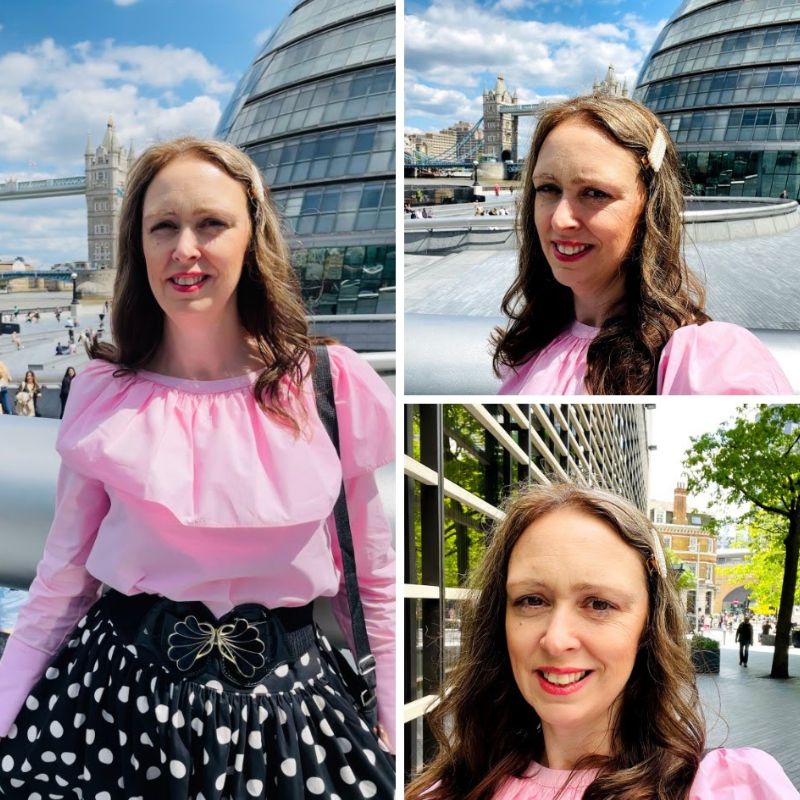 How To Style A Pink Shirt With A Black Polka Dot Skirt