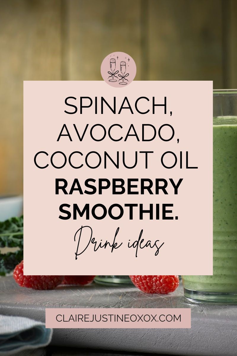 Spinach, Avocado, Coconut Oil And Raspberry Smoothie Spinach, Avocado, Coconut Oil And Raspberry Smoothie