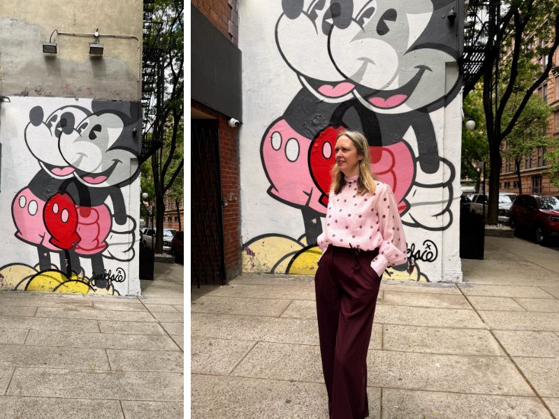 Styling A Pink Polka Dot Blouse & Burgundy Trousers Burgundy Trousers