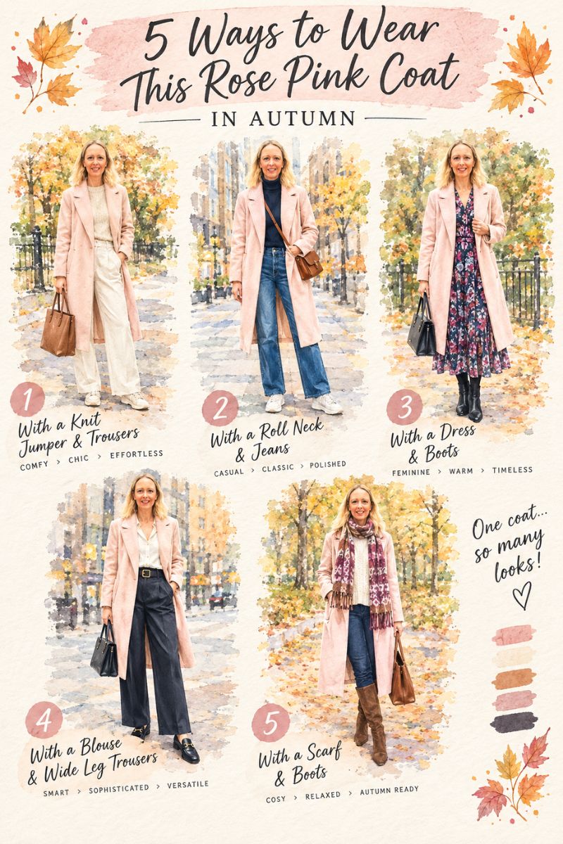 Styling A Long Pink Coat And A Pleated Maxi Skirt Styling A Long Pink Coat And A Pleated Maxi Skirt